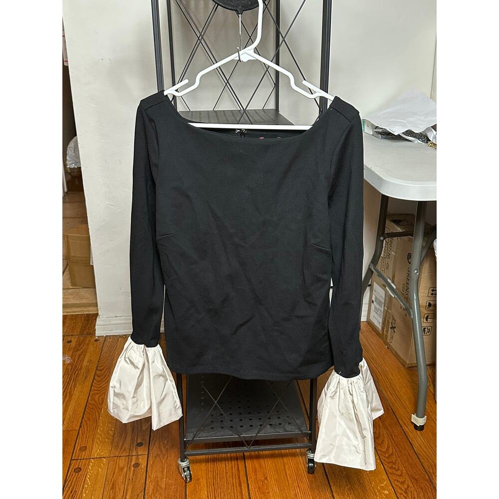 STAUD Paige Top Black Ivory L